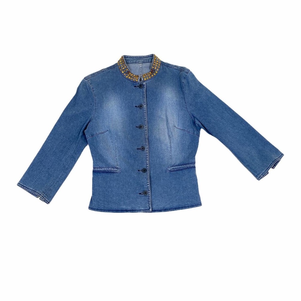 Vintage Moschino Jeans Denim Beaded Jacket